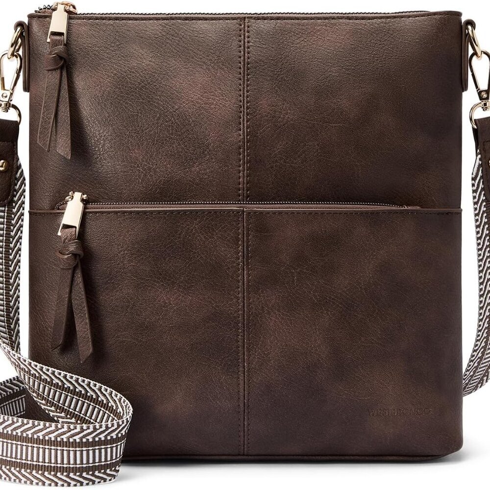 Crossbody Purses for Women Medium Shoulder Bag Vegan Leather Handbags with Guita